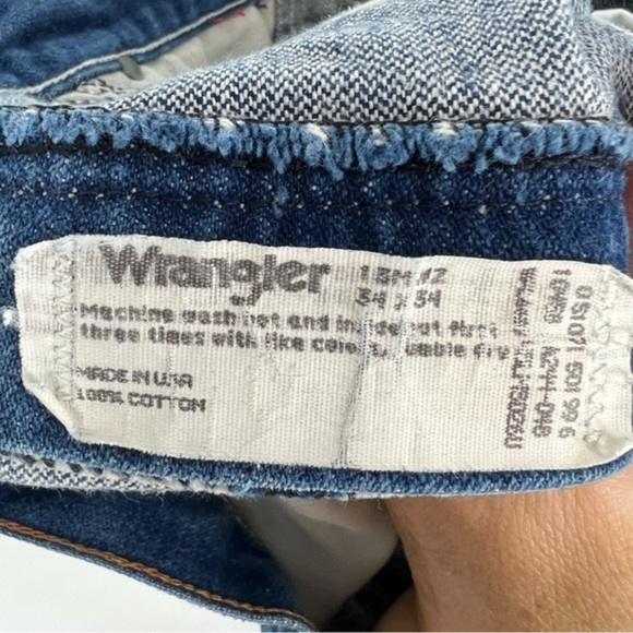 Vintage 90's Wrangler Jeans Cowboy Cut Original Fit Denim Pants 34 x 34 - Picture 6 of 6
